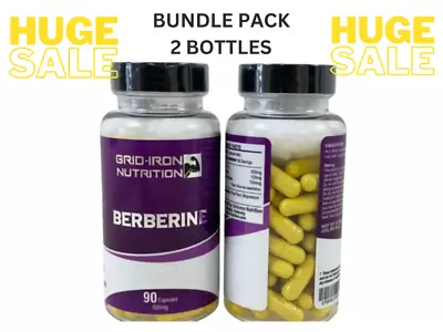 Berberine HCL 500mg Per Serving 180 Capsules Bundle Pack Of 2 • $17.99