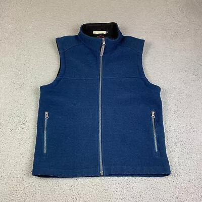 Ibex Vest Adult M Blue 100% New Wool Full Zip Zippered Pockets Exclusive Trim • $88.88