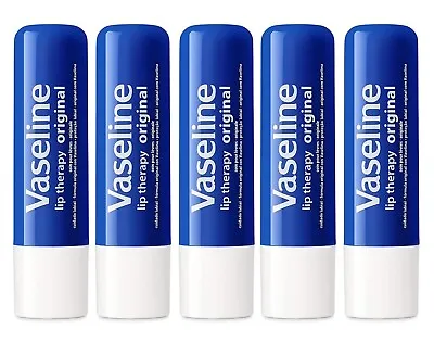 5 Pack Vaseline Lip Therapy Stick Original Petroleum Vaseline Lip Therapy • $12.99