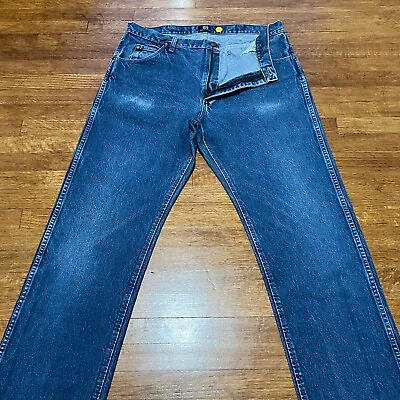 VTG Wrangler Jeans Men 36x36 47MWZ Regular Fit Rugged Denim Cowboy Work 90s • $29.65