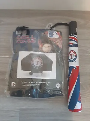 Texas Rangers Economy Vinyl Grill Cover [NEW] MLB Barbecue Outdoor With Umbrella • $29