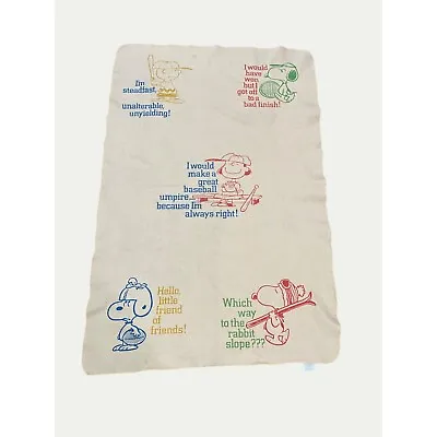 Vintage Chatham 1970s PEANUTS Snoopy Woodstock  Blanket “Play The Game” / Golf • $40