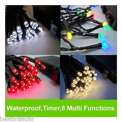 Outdoor WATERPROOF Battery Christmas Xmas Lights String Fairy Timer 8 Functions • £8.99