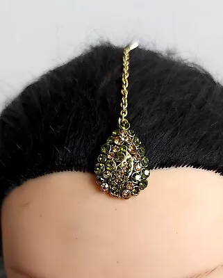 Indian Bridal Jewellery Stunning Diamante Mang Matha Tikka Patti Hair Accessory  • $7.57