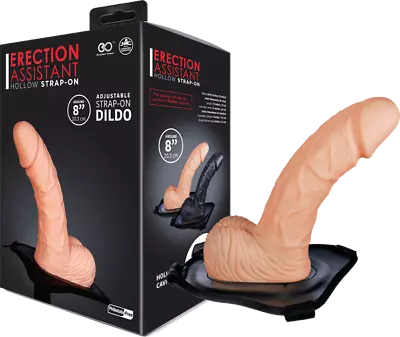 Erection Assistant Strap-On Hollow 8  Dildo Cock Adjustable Harness Sex Toys • $58.95