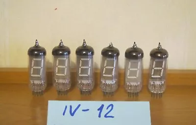 $59.99 • Buy 6x IV-12 / IV12 VFD TUBES For CLOCK DIY (NEW, NOS, TESTED 100%)