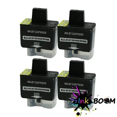 4BK Ink Cartridge Fits Brother LC41 DCP-120C MFC-5440CN 640CW IntelliFax-1940CN • $5.76