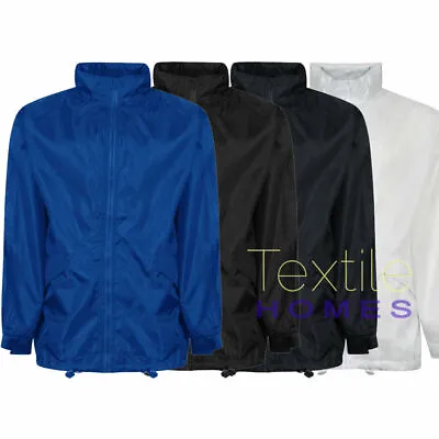 Lightweight  Rain Jacket Coat Hooded Pac A Way Showerproof Mac Hood Mens Ladies • £6.95