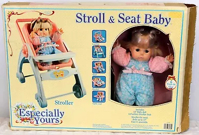 VTG 1989 Especially Yours Baby Doll Stroller Carrier Seat+ Set NEW Geoffrey Toys • $170.97