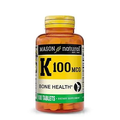 Mason Natural Vitamin K 100 Mcg - Supports Joint And Bone Health 100 Tablets • $7.99