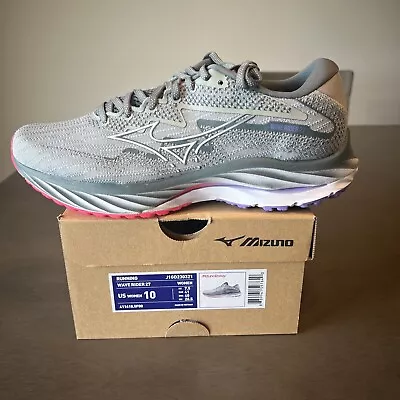 Mizuno Wave Rider 27 Women's Sz 8.5 EU 39 Gray Pink Lace Up Running  Shoes • $99.99