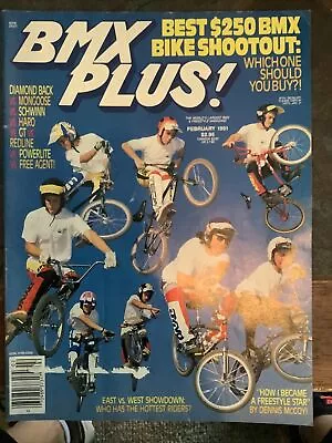 Vintage BMX Plus Magazine February 1991 Volume 14 #2 DIAMONDBACK • $31