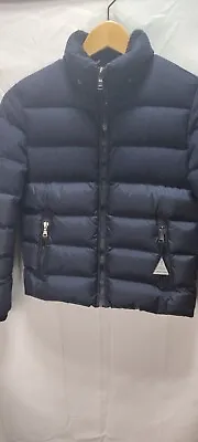 MONCLER Boys Junior Puffer Down Jacket Size 10Y Navy Blue Outdoors • $275