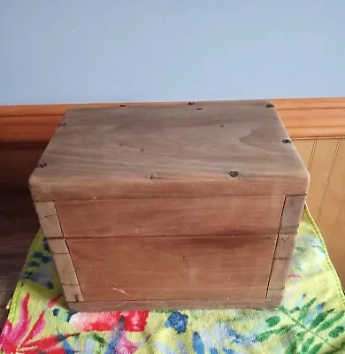 Vintage Handmade Rustic Wood Storage Box • $34.99