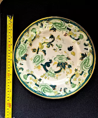 Masons Patent Ironstone China Plate Green • £4.99