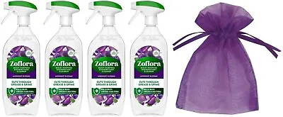 £14 • Buy 4 X ZofloraMulti-Purpose Disinfectant Spray Midnight Blooms,800ml+Organza Bag