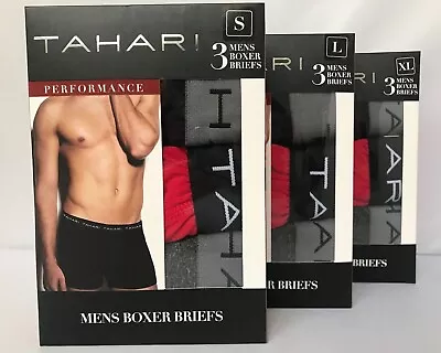 TAHARI MENS PERFORMANCE 3pk BOXER BRIEFS MULTICOLOR Size S  L  XL • $24.90