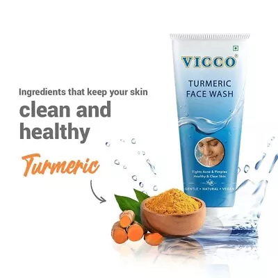 Vicco Turmeric Face Wash Acne Prone Skin For Pimples Blackheads 150g 5.2 Oz • $13.99