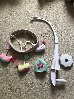 Musical Cot Mobile Pink Birds • £5