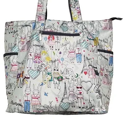 LeSportSac Fifi Lapin Sweetheart Bunny Tote Mint Tourist Bunnies Double Strap • $65.68