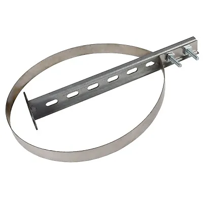 Galvanised Adjustable Wall Bracket For Multifuel Flue Pipe Silver • £33.45