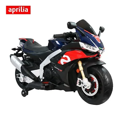 Aprilia 24V Electric Motorcycle Kids Ride On Motorbike Toy 6Mph W/Bluetooth LED • $209.99