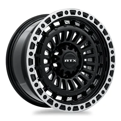 One 17in Wheel Rim Moab Gloss Black Machined Lip 17x9 5x127 ET-15 CB71.5 OEM Lev • $157.82