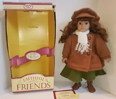 HEIDI OTT FAITHFUL FRIENDS MAGGIE DOLL Original Winter Coat Hat 18  Certificate • $23.95