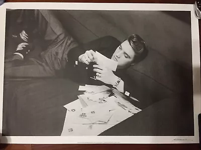 Elvis Presley Poster 29 X20  Elvis Reading Fan Mail • $10