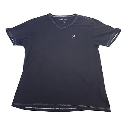 Marc Ecko Cut & Sew T Shirt V-Neck Black Extra Large Short Sleeve Cotton Blend • $8.88