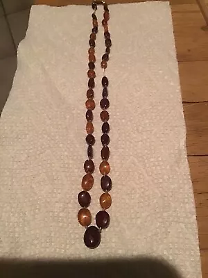 Vintage Amber Necklace Missing 2 Beads • $49