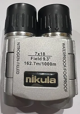 Nikula Pocket 7x18 Binoculars With Adjustable Focus & Case • £24.99