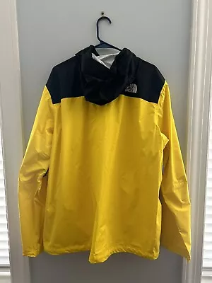 THE NORTH FACE MEN VENTURE 2 DRYVENT SHELL RAIN JACKET Yellow-Black Size XL • $37