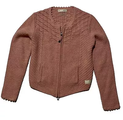 Men`s Odd Molly Sweater Cardigan Full Zip Pink Alpaca Wool Size 3 • £41.42