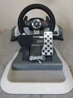 $49.99 • Buy Microsoft Xbox 360 Wireless Racing Steering Wheel W/ Foot Pedals - No Power Cord