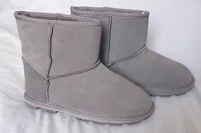 Ex M&S Faux Suede Slipper Boots greysize UK 3 RRP £ 39.50. • £19