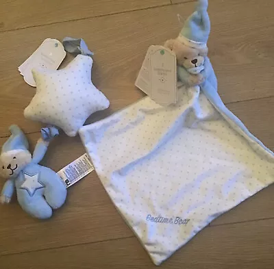 Mothercare Bedtime Bear Musical Pull Toy & Blankie / Comforter / Hug Toy BNWT • £40