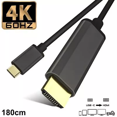 USB-C Type-C To HDMI 4K HD TV AV Adapter Cable For Macbook Pro Samsung Huawei • $10.30