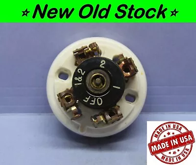  Vintage Rotary Turn Switch Single-Pole 2-Circuit Electrolier Fan Nickel • $59.95