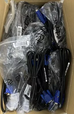 LOT Of 100 NEW 6FT SVGA Super VGA 15-pin Male-15-pin Male Monitor DB15 Cable • $99