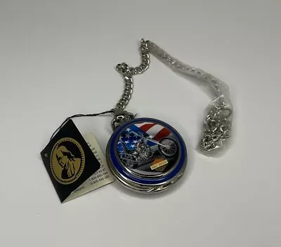 Harley Davidson Franklin Mint Easy Rider Ultimate Chopper Pocket Watch N Battery • $80