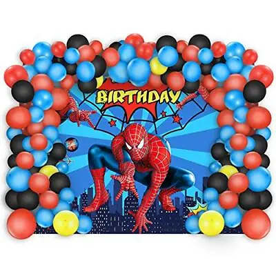 $27.79 • Buy Spiderman Birthday Party Decorations 5 X 3 Ft Backdrop Banner Photography Backgr