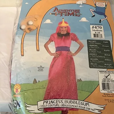 $30 • Buy Cartoon Network Adventure Time PRINCESS BUBBLEGUM Child Costume (Medium) -NEW!