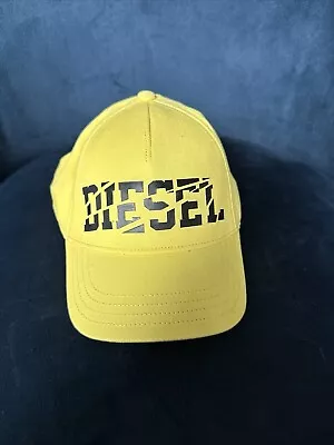 DIESEL Cap FOLLY Yellow Adjustable Strap Hat Size 2 Kids (Teens) • $24