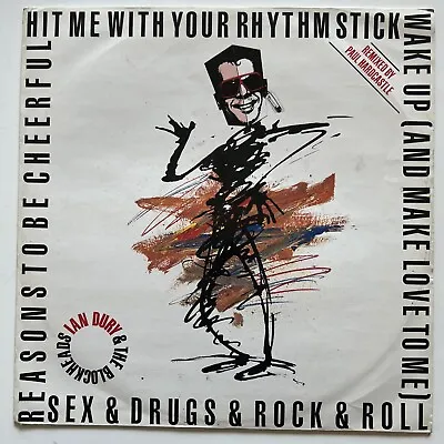 Ian Dury - Hit Me With Your Rhythm Stick 12'' Vinyl/ Paul Hardcastle Remix EX/EX • £24.99