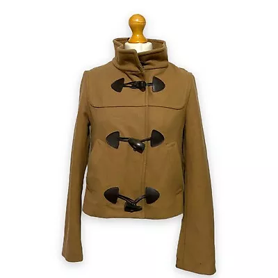 £30 • Buy Gloverall Duffle Coat Jacket Beige Camel Short Toggles Size 10 Wool Mix