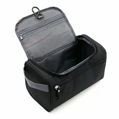 UK Mens Travel Wash Bag Hanging Toiletry Large Capacity Shaving Gym Makeup Bag • £4.99