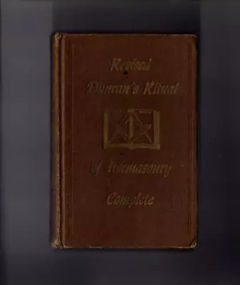 Duncan's Masonic Ritual And Monitor Of Freemasonry • $49.99