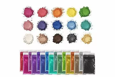 Pixiss Epoxy Resin Dye Mica Powder 15 Powdered Pigments Set Soap Dye Hand... • $9.49