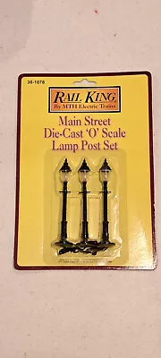 RAIL KING MTH O Scale - Main Street Die-Cast Lamp Post Set 30-1079 NEW • $29.99